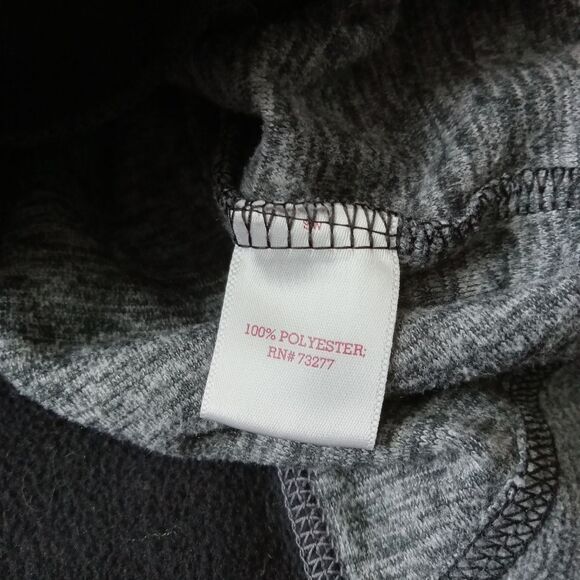 SO Juniors Black and Heather Gray Fleece Quarter Zip Pullover Sweatshirt Size XL - Picture 4 of 12